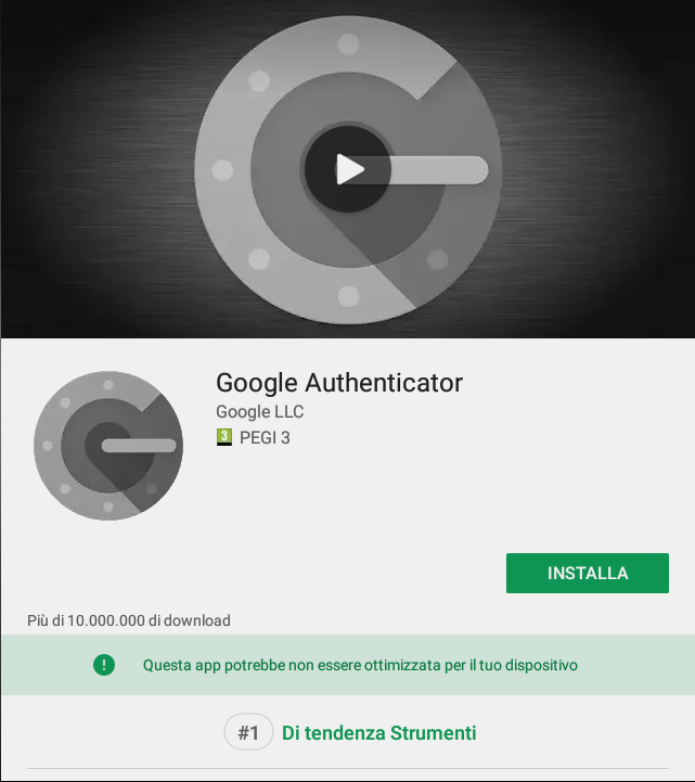 google authenticator App